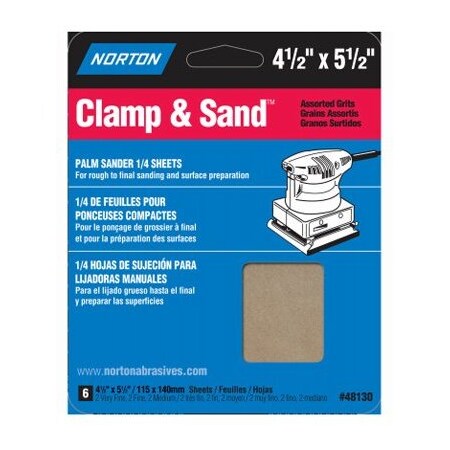Norton Abrasives 6PK 14 Sand Sheets 7660702057